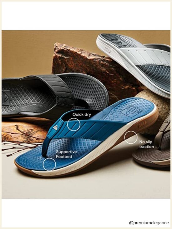 Water Friendly Flip Flops with Quick Dry Liner - Non-Marking Rubber Sole main image 6